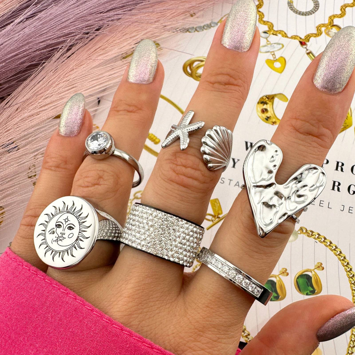 Starfish & Seashell Céleste Ring