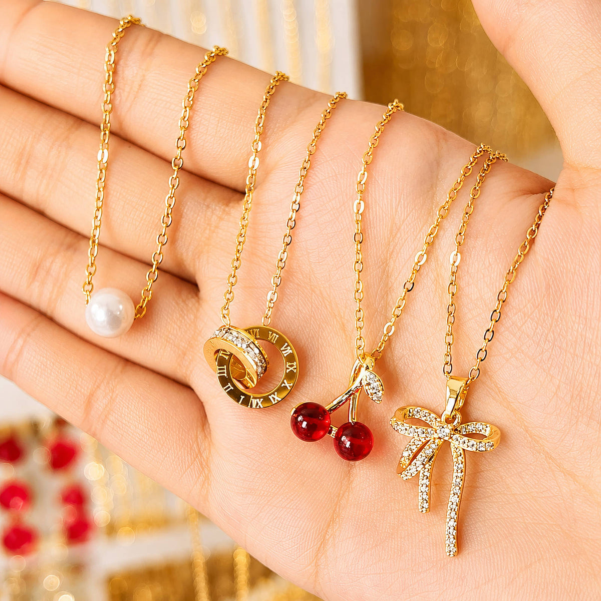 Cerise Cherry Céleste Necklace