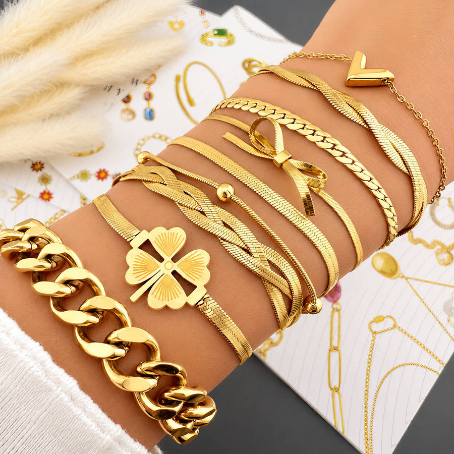 Chevron V Céleste Bracelet