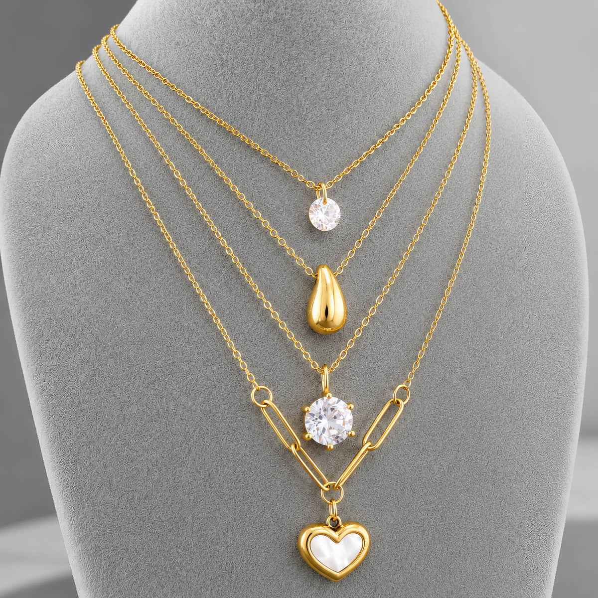 Amara Heart Delphine Necklace
