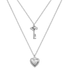Amara Heart & Key Margaux Necklace