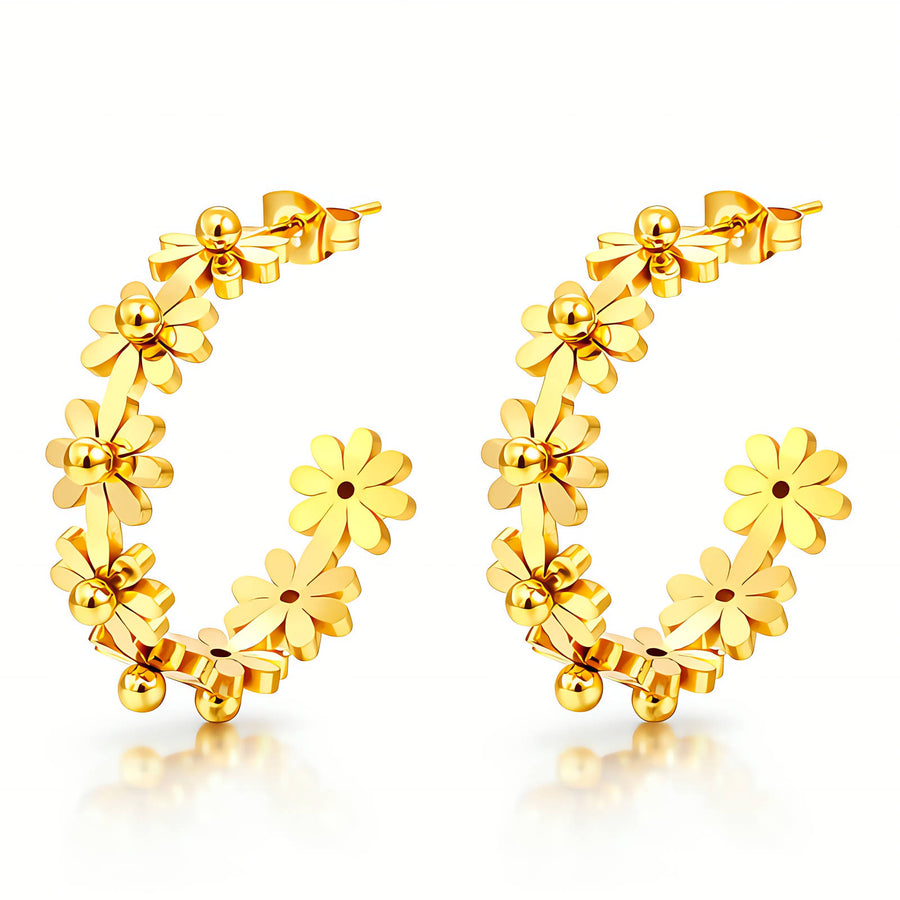 Prairie Flower Meadow Stud Earrings