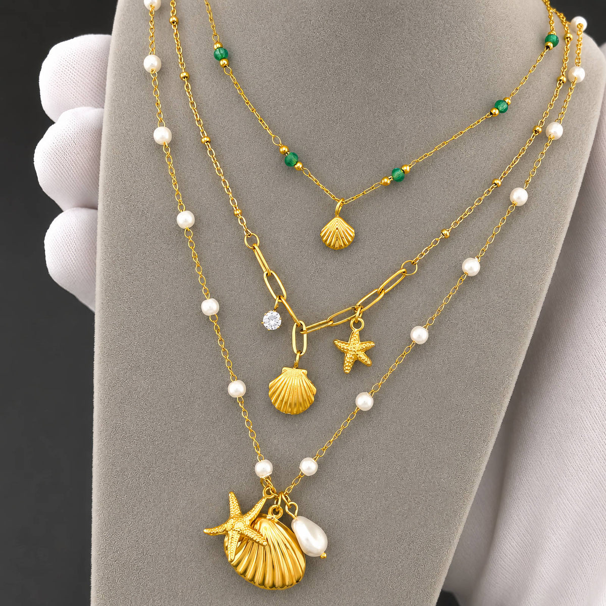Starfish & Seashell Margaux Necklace