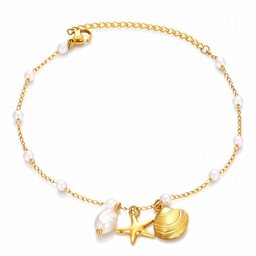 Starfish & Seashell Anklet