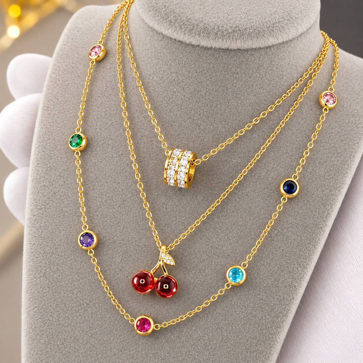 Cerise Cherry Céleste Necklace