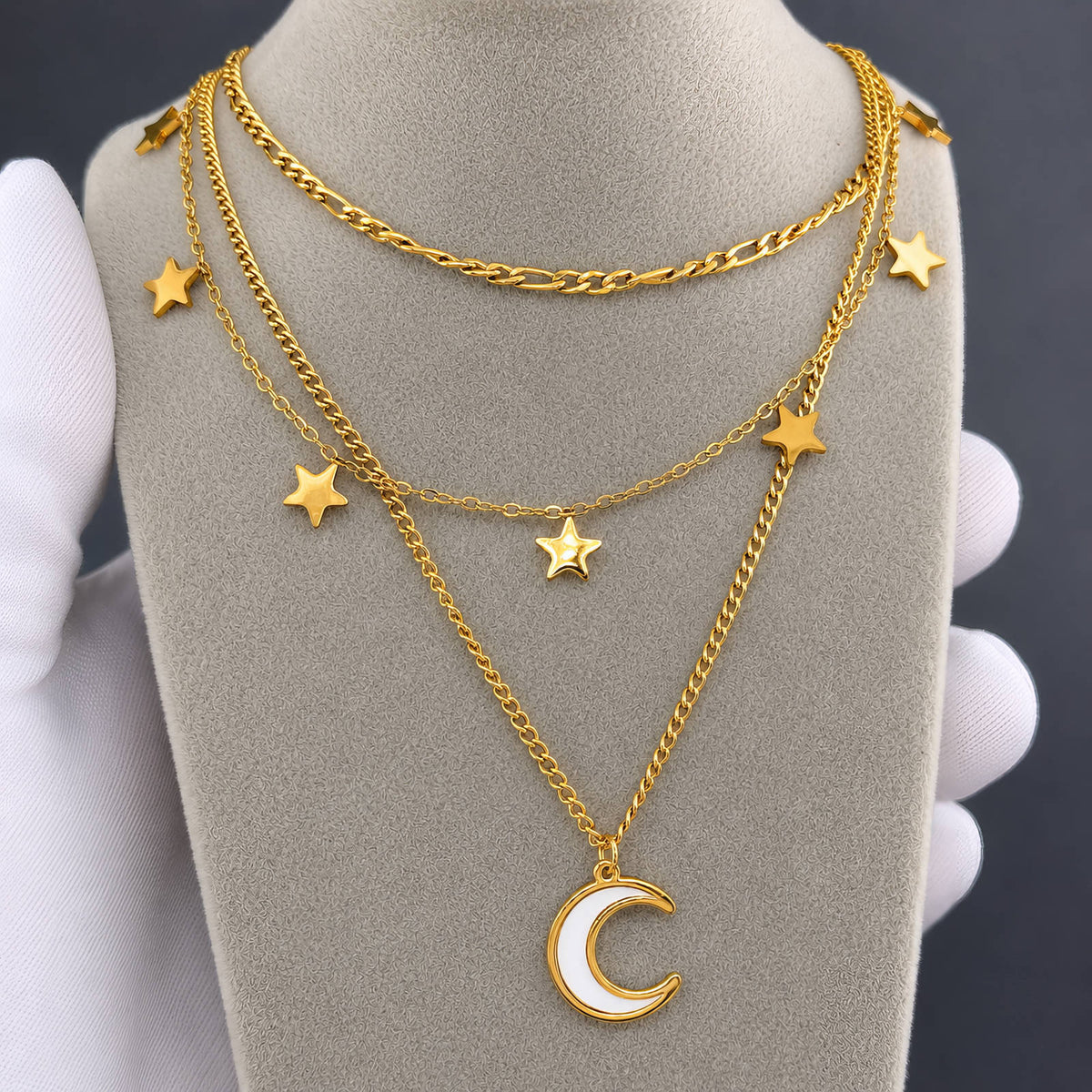 Astre Crescent & Star Odette Necklace