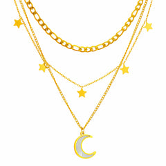 Astre Crescent & Star Odette Necklace