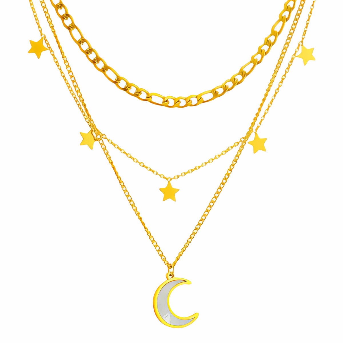 Astre Crescent & Star Odette Necklace