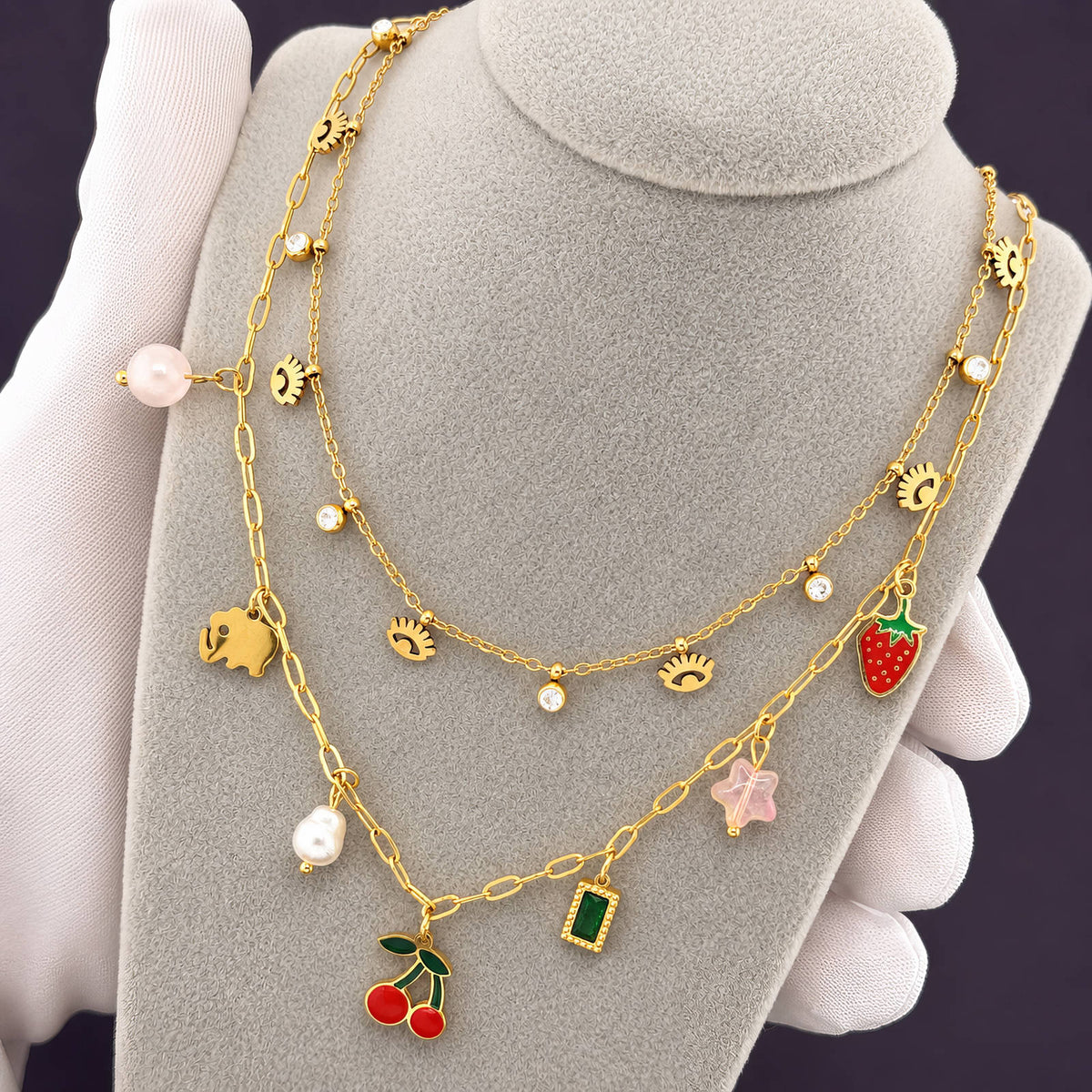 Cerise Cherry Margaux Necklace