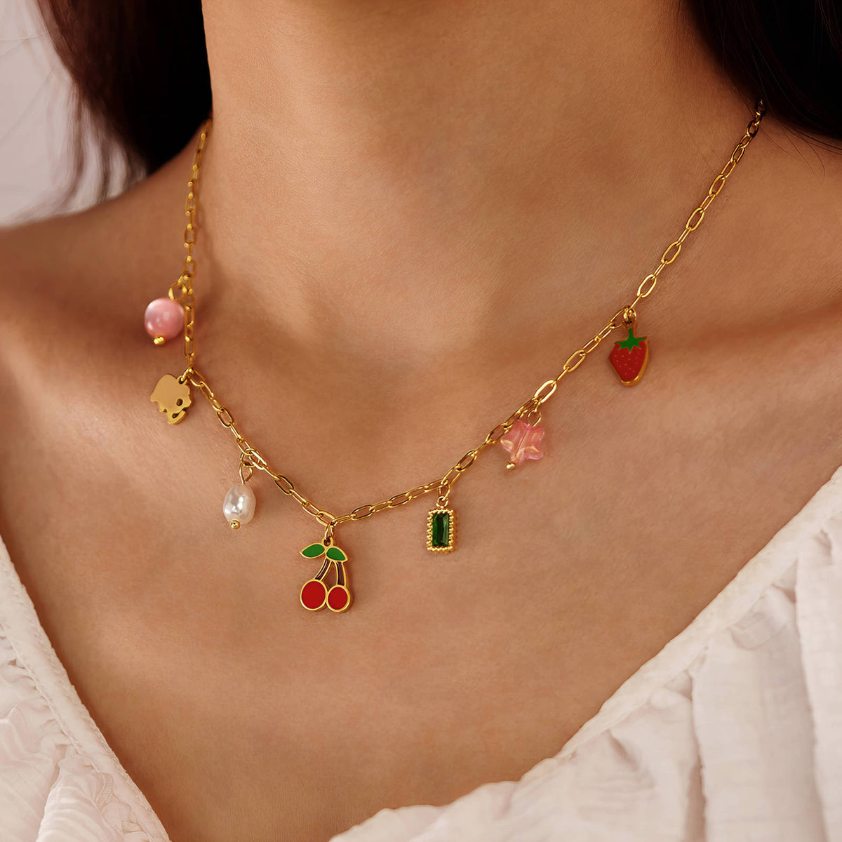 Cerise Cherry Margaux Necklace