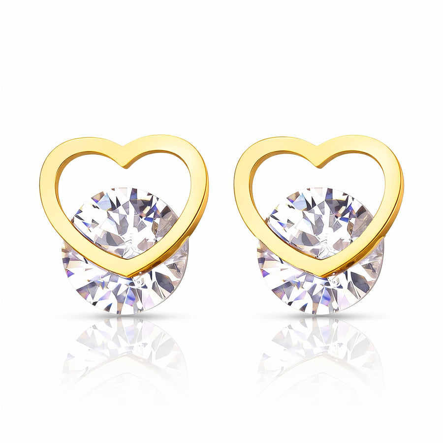 Amara Heart Stud Odette Earrings