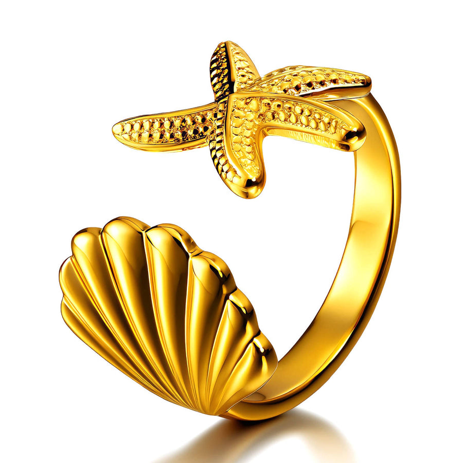 Starfish & Seashell Colette Ring