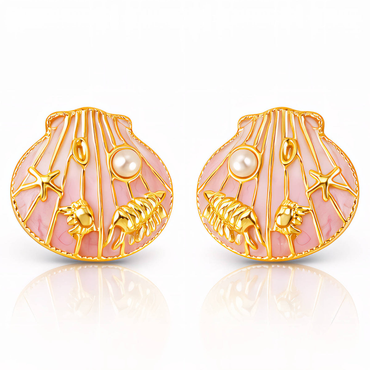 Starfish & Crab & Lobster Stud Earrings