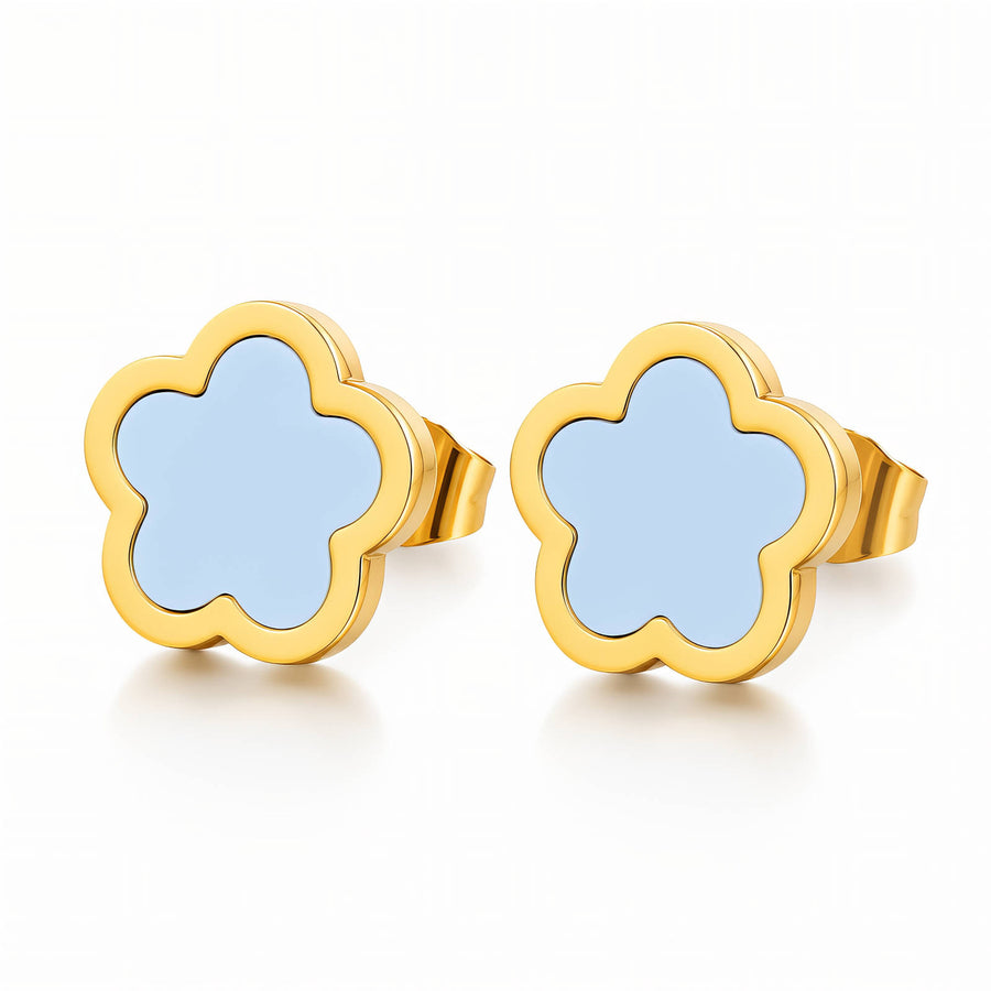 Fleur Flower Stud Perrine Earrings