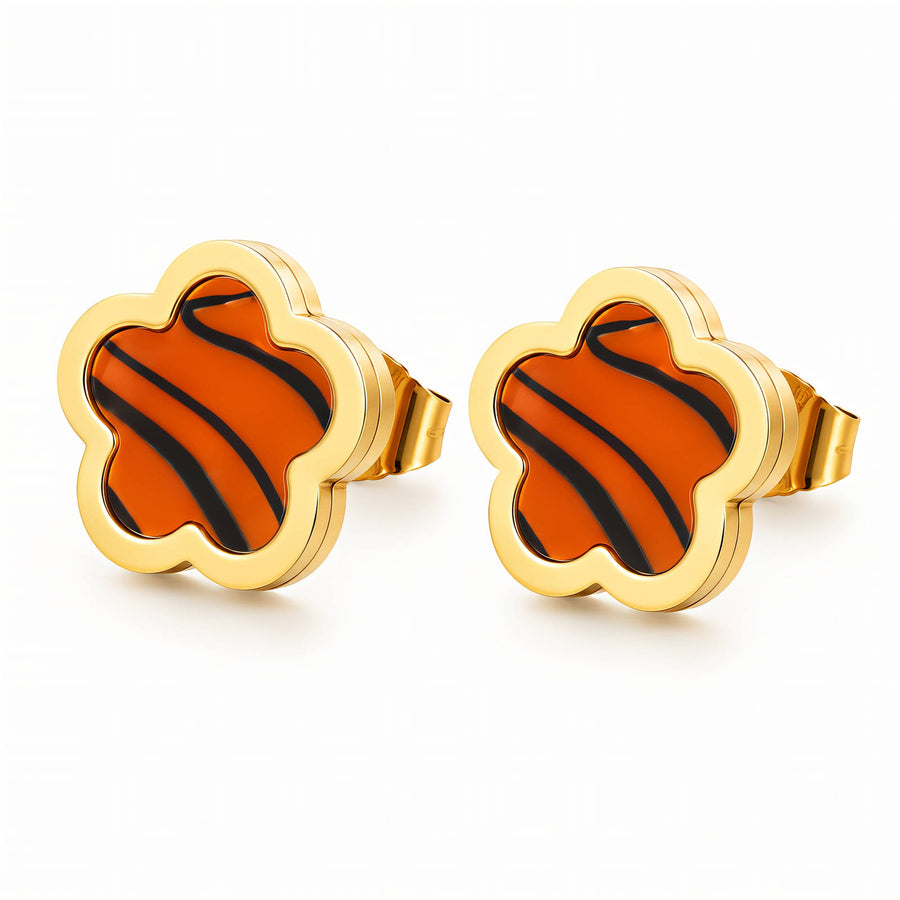 Fleur Flower Stud Agathe Earrings
