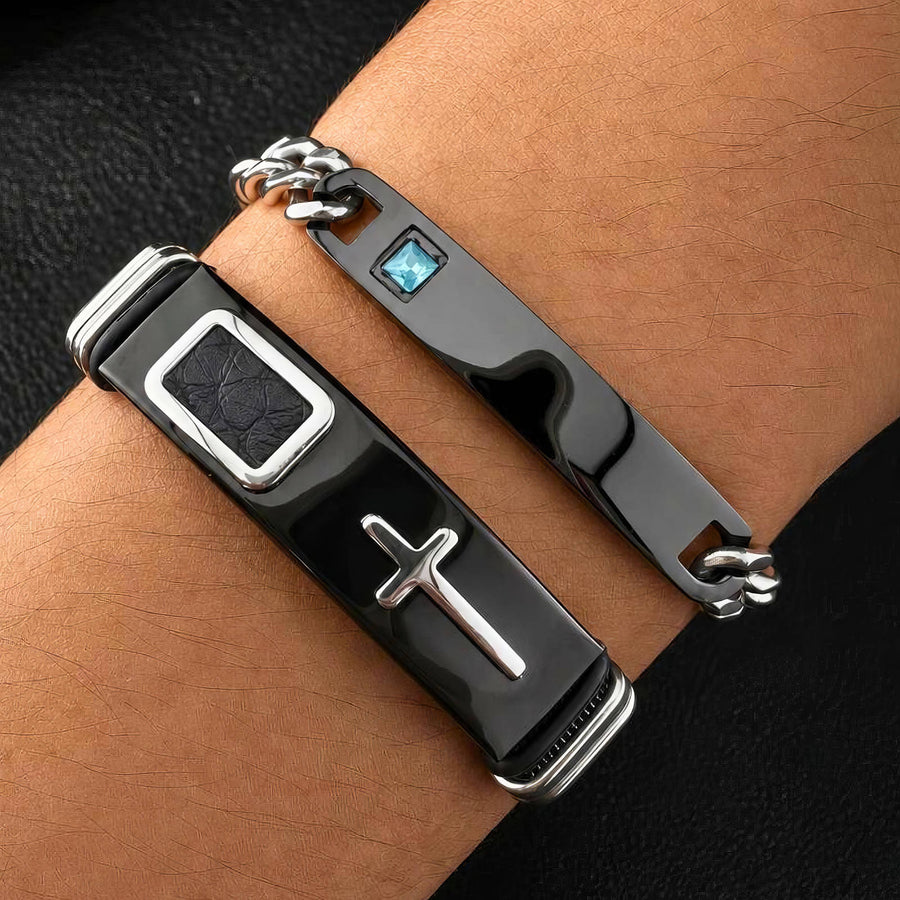 Men's Black Céleste Bracelet
