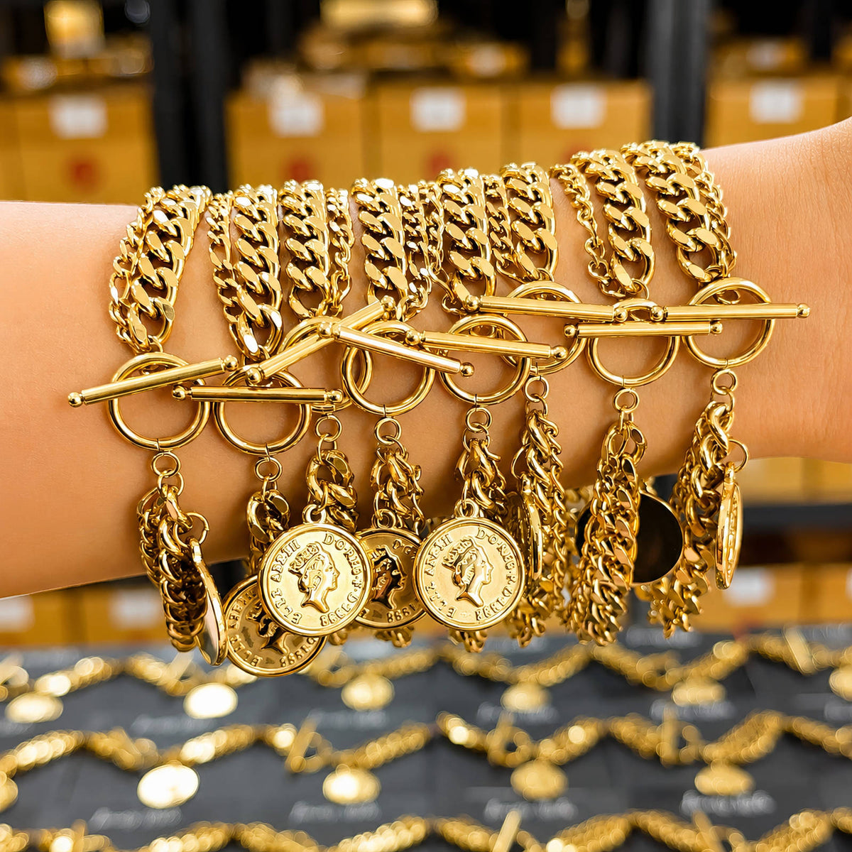 Médaille Coin Bracelet